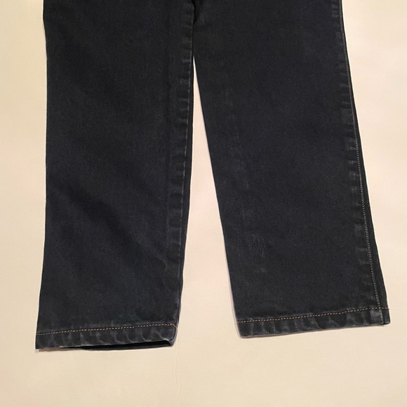 High-Rise Straight Leg Women’s Jeans - Dark Blue - Picture 10 of 16